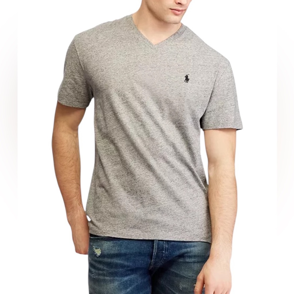 Polo Ralph Lauren Gray V Neck Short Sleeve T Shirt